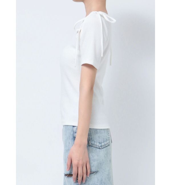 EMODA「タイショルダーカットトップ」|Tシャツ・カットソー|