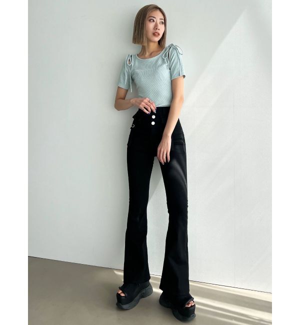 EMODA「タイショルダーカットトップ」|Tシャツ・カットソー|