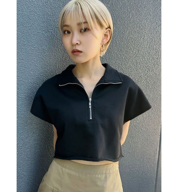 EMODA「カバーハーフジップトップ」|Tシャツ・カットソー|