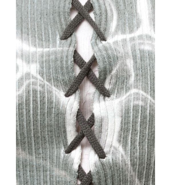 EMODA「レースアッププリントリブニット」|ニット・セーター|