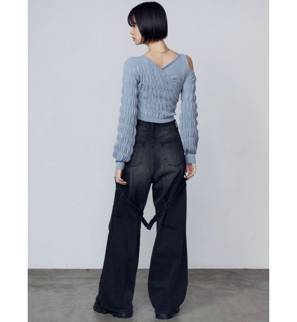 EMODA「アシンメトリークロスニット」|ニット・セーター|