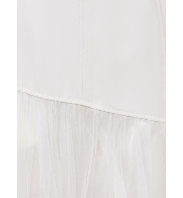 MERCURYDUO「コルセットチュールドッキングフレアスカート」|スカート|