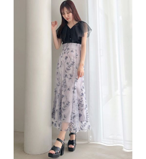 MERCURYDUO「エンブロイダリーマーメイドスカート」|スカート|