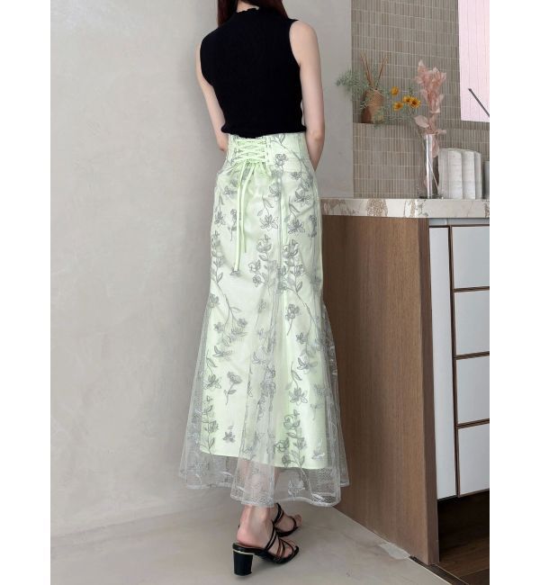 MERCURYDUO「エンブロイダリーマーメイドスカート」|スカート|