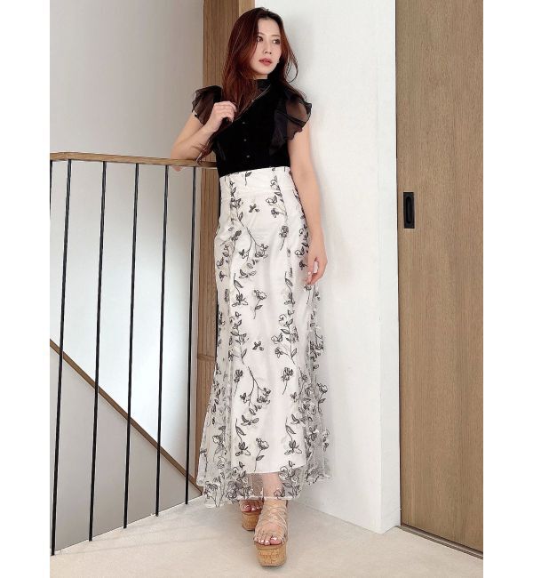 MERCURYDUO「エンブロイダリーマーメイドスカート」|スカート|