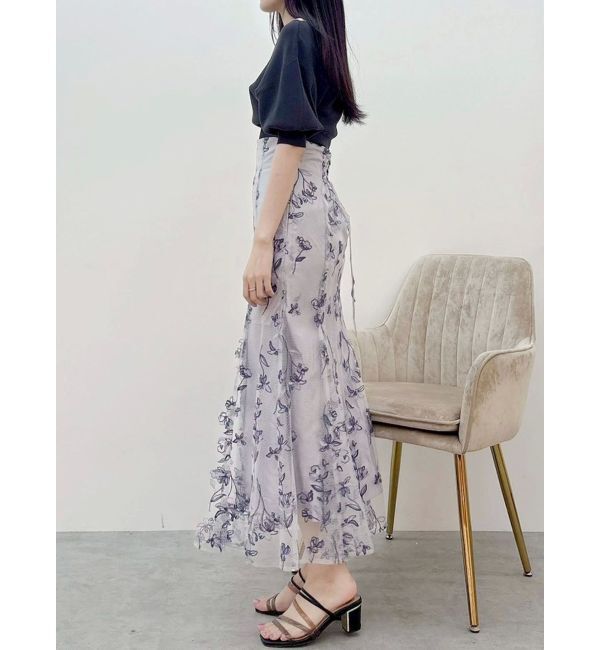 MERCURYDUO「エンブロイダリーマーメイドスカート」|スカート|