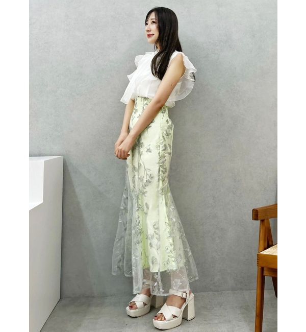 MERCURYDUO「エンブロイダリーマーメイドスカート」|スカート|