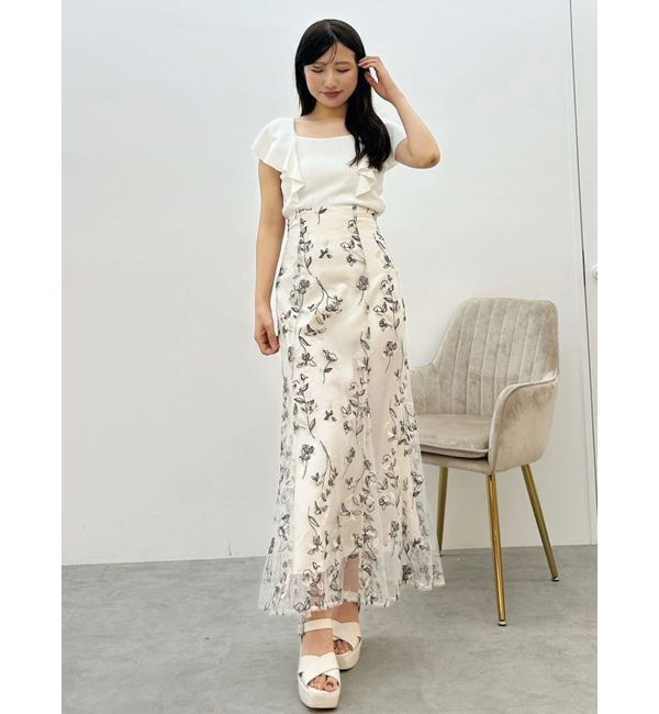 MERCURYDUO「エンブロイダリーマーメイドスカート」|スカート|