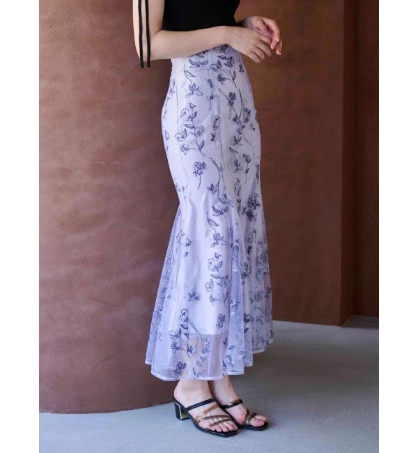 MERCURYDUO「エンブロイダリーマーメイドスカート」|スカート|