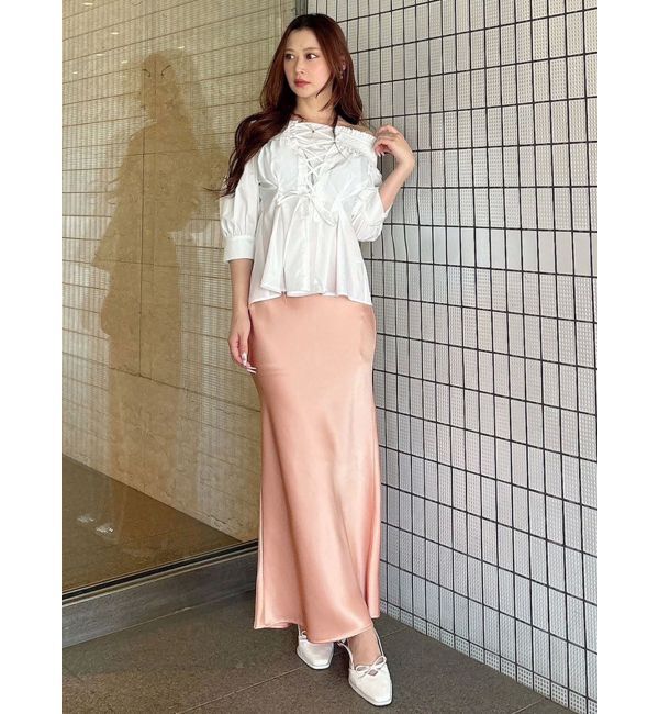 MERCURYDUO「バイアスナロースカート」|スカート|