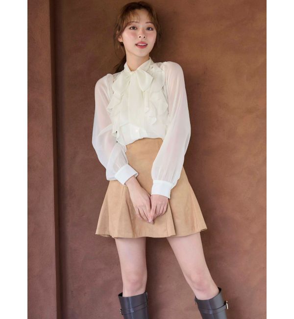 MERCURYDUO「バックZIPミニマーメイドミニスカパン」|スカート|