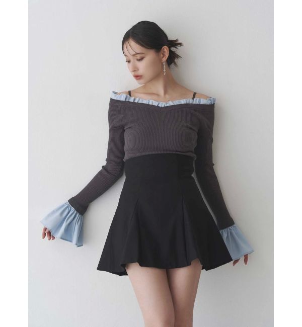 MERCURYDUO「バックZIPミニマーメイドミニスカパン」|スカート|