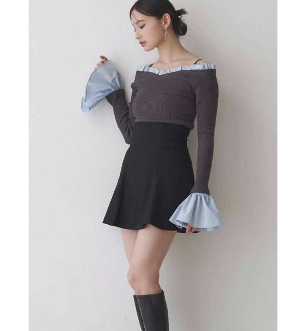 MERCURYDUO「バックZIPミニマーメイドミニスカパン」|スカート|