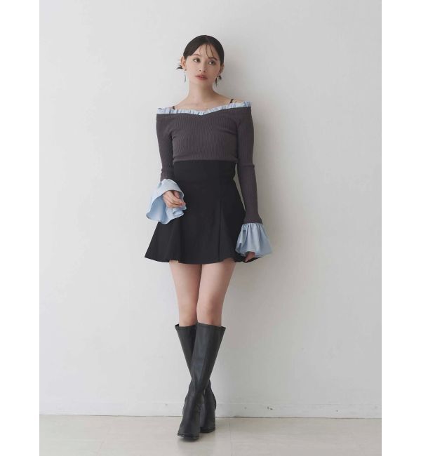 MERCURYDUO「バックZIPミニマーメイドミニスカパン」|スカート|