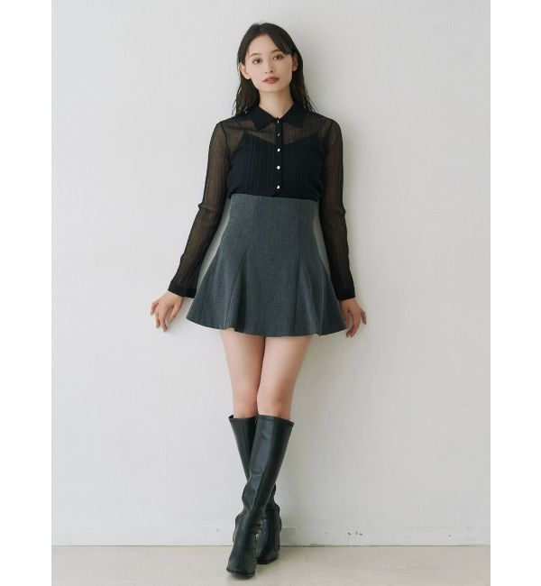 MERCURYDUO「バックZIPミニマーメイドミニスカパン」|スカート|