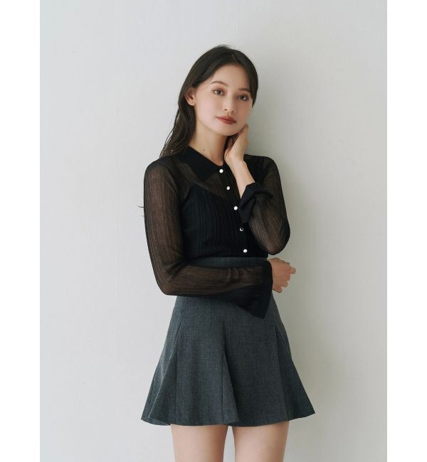 MERCURYDUO「バックZIPミニマーメイドミニスカパン」|スカート|