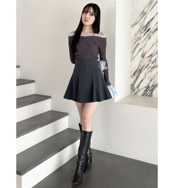 MERCURYDUO「バックZIPミニマーメイドミニスカパン」|スカート|