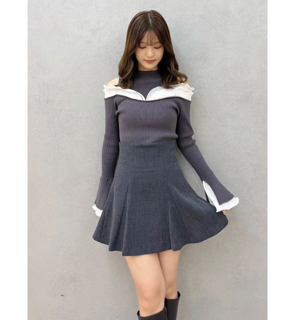 MERCURYDUO「バックZIPミニマーメイドミニスカパン」|スカート|