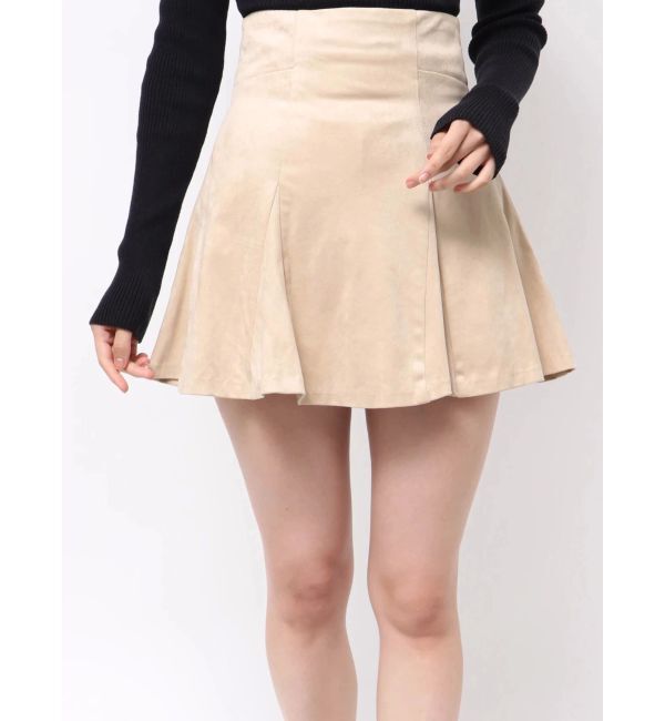 MERCURYDUO「バックZIPミニマーメイドミニスカパン」|スカート|ベージュ