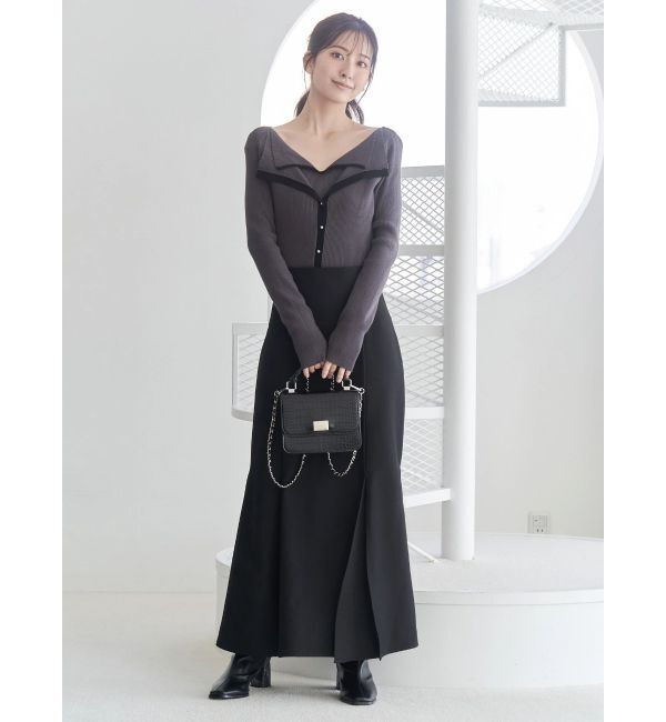 MERCURYDUO「バックレースアップストレッチマーメイドスカート」|スカート|