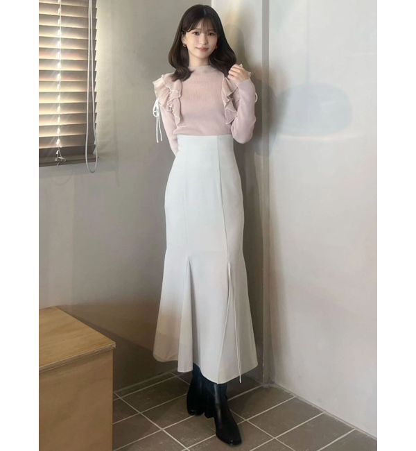 MERCURYDUO「バックレースアップストレッチマーメイドスカート」|スカート|