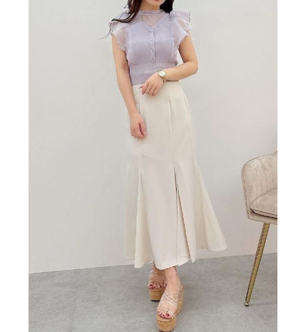 MERCURYDUO「バックレースアップストレッチマーメイドスカート」|スカート|