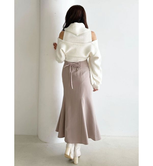 MERCURYDUO「バックレースアップストレッチマーメイドスカート」|スカート|