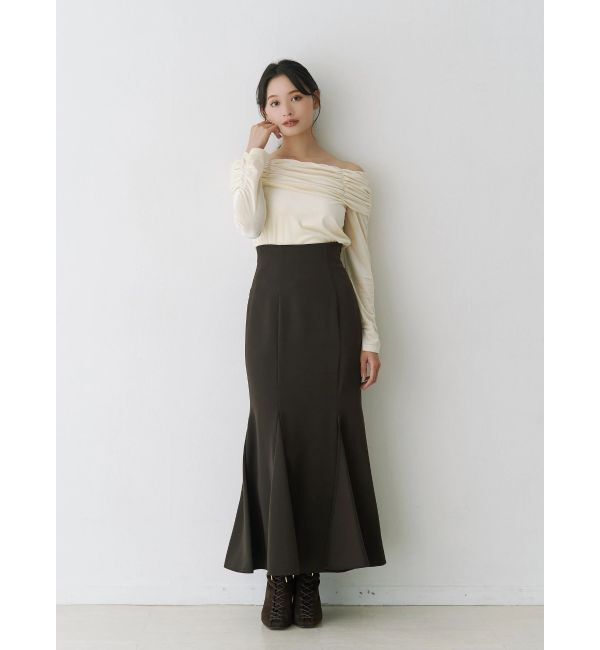 MERCURYDUO「バックレースアップストレッチマーメイドスカート」|スカート|