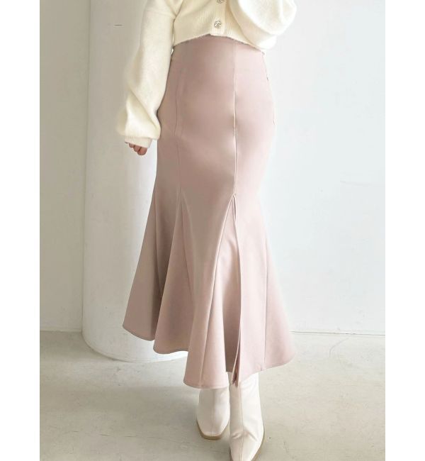 MERCURYDUO「バックレースアップストレッチマーメイドスカート」|スカート|ピンク