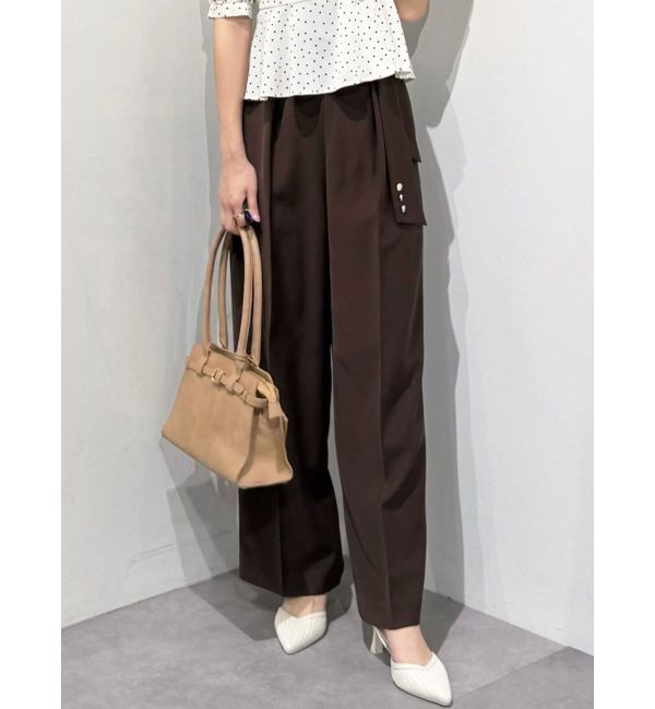 MERCURYDUO「【セットアップ着用可】サイドベルトストレートパンツ」|その他|ブラウン