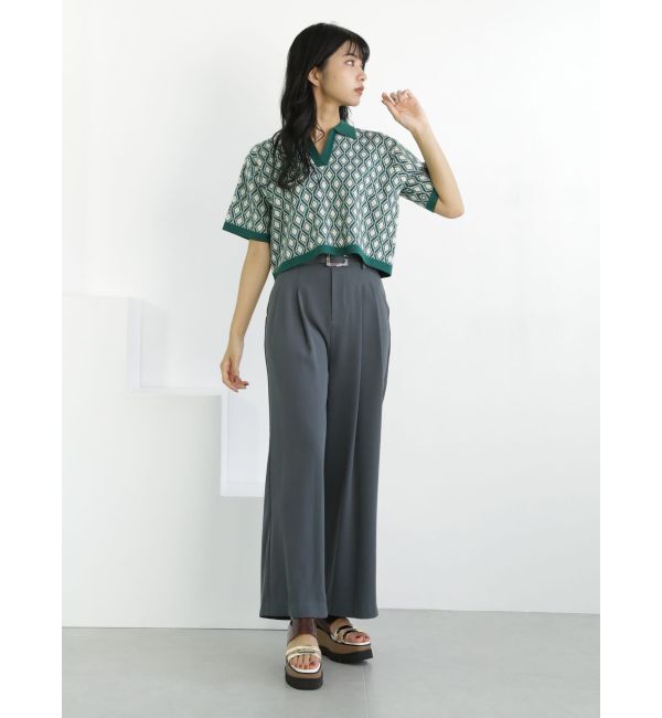 MURUA「ハイウエストタックワイドパンツ」|その他|