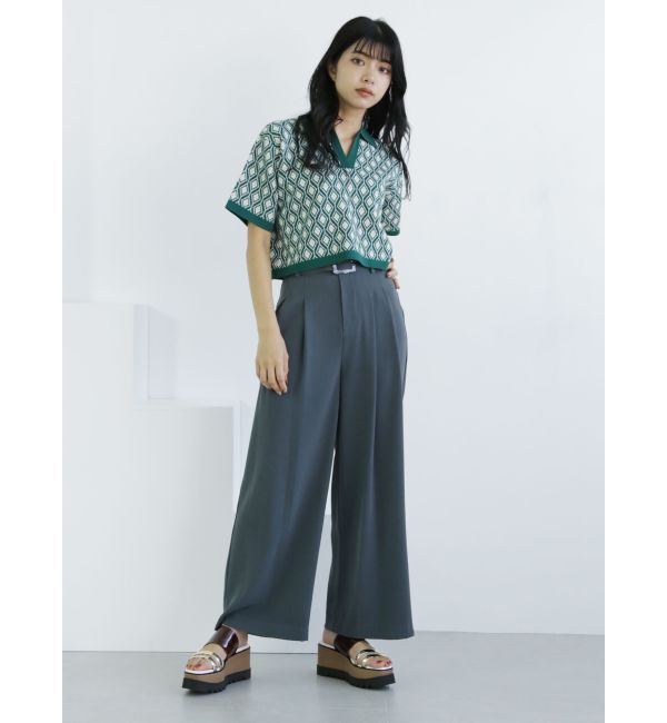 MURUA「ハイウエストタックワイドパンツ」|その他|