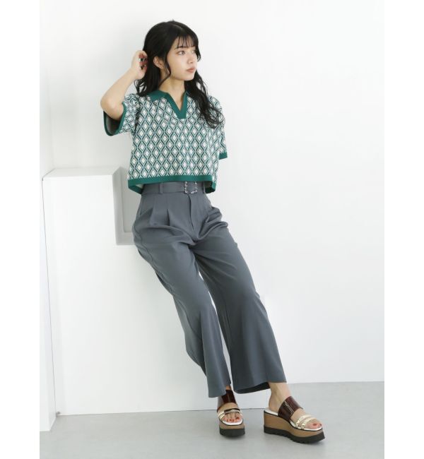 MURUA「ハイウエストタックワイドパンツ」|その他|