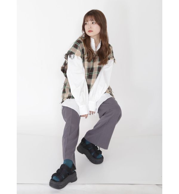 MURUA「ハイウエストタックワイドパンツ」|その他|