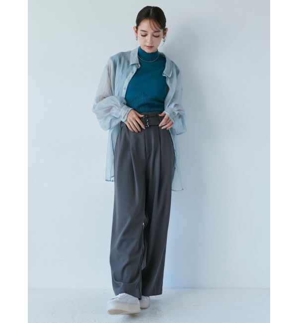 MURUA「ハイウエストタックワイドパンツ」|その他|