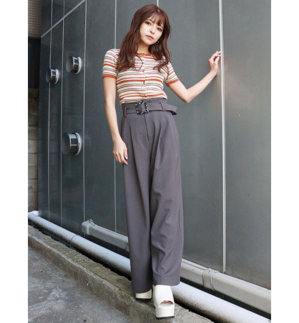 MURUA「ハイウエストタックワイドパンツ」|その他|