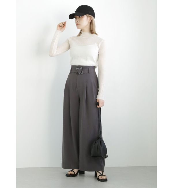 MURUA「ハイウエストタックワイドパンツ」|その他|