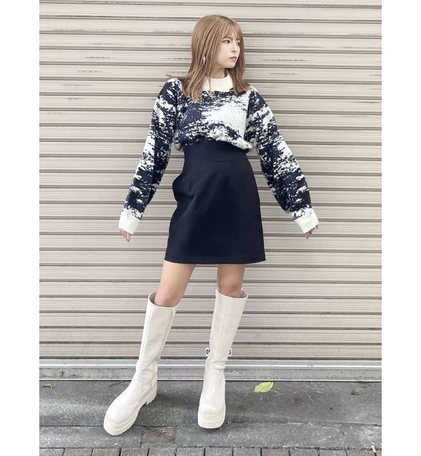 MURUA「カーブウエストミニスカート」|スカート|