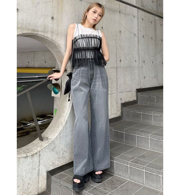 MURUA「チュールーフリルビスチェ」|キャミソール|