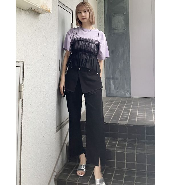 MURUA「チュールーフリルビスチェ」|キャミソール|