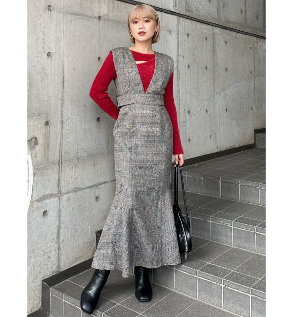 MURUA「サイドベルトマーメイドジャンパースカート」|ワンピース|