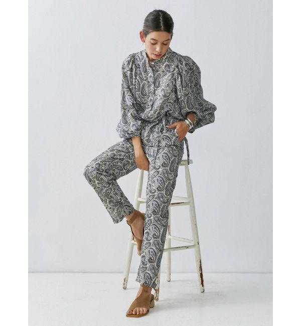 Ungrid「ペイズリーコンビネゾン」|オールインワン|ブルー