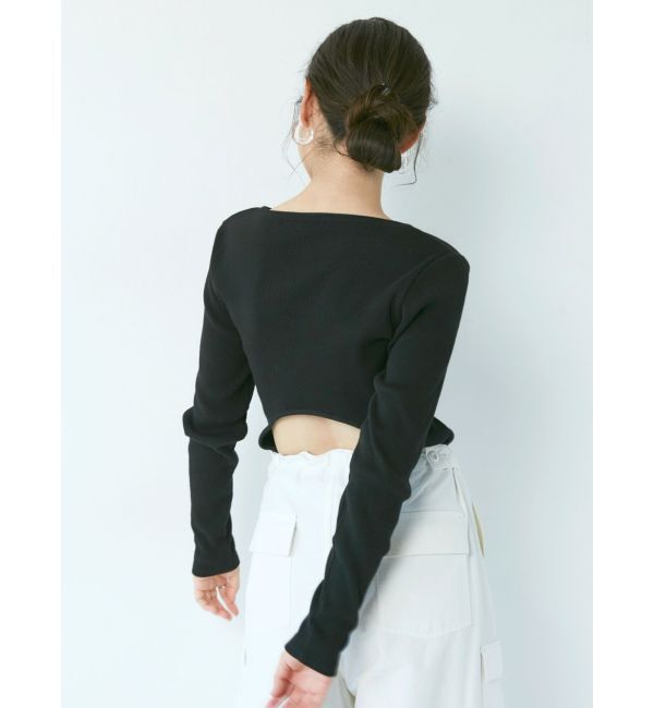 Ungrid「バックオープンフィットロングスリーブTee」|Tシャツ・カットソー|