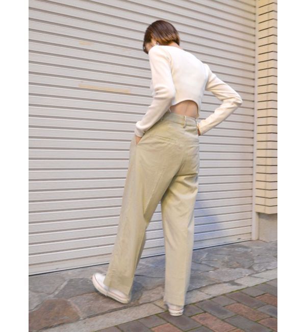 Ungrid「バックオープンフィットロングスリーブTee」|Tシャツ・カットソー|