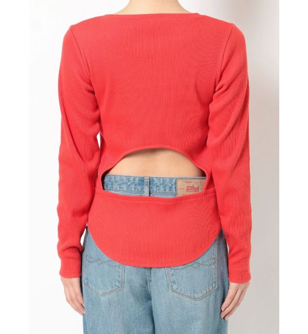 Ungrid「バックオープンフィットロングスリーブTee」|Tシャツ・カットソー|