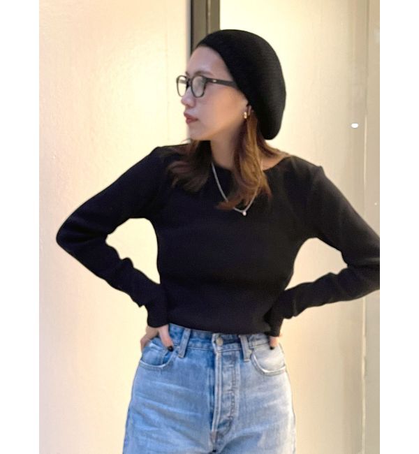 Ungrid「バックオープンフィットロングスリーブTee」|Tシャツ・カットソー|