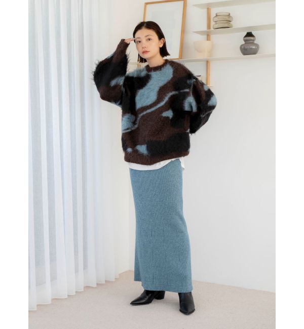 Ungrid「リブ編みマーメイドスカート」|スカート|