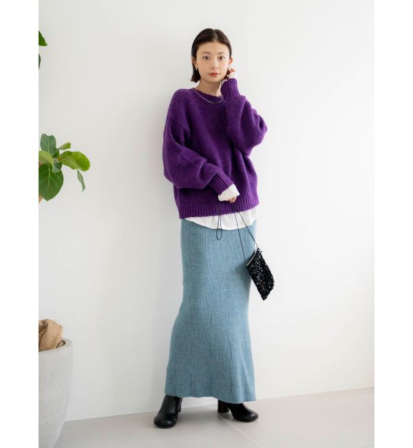 Ungrid「リブ編みマーメイドスカート」|スカート|