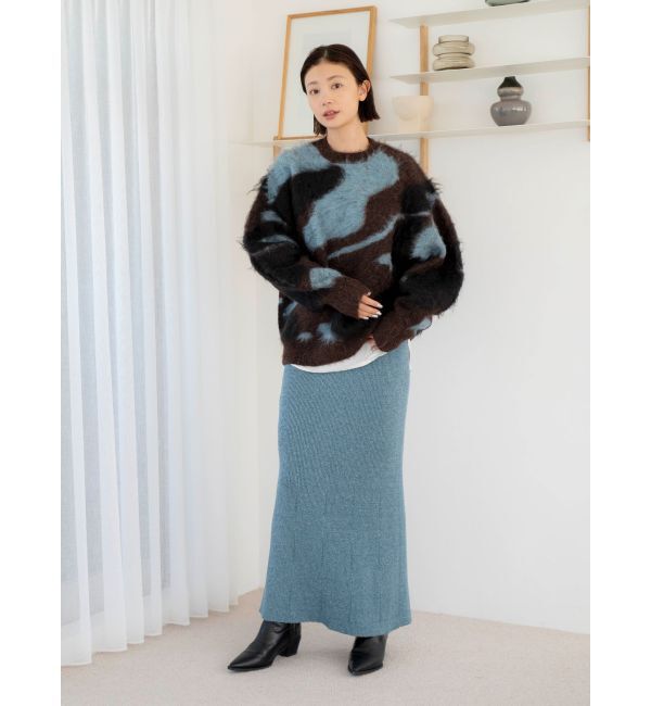 Ungrid「リブ編みマーメイドスカート」|スカート|