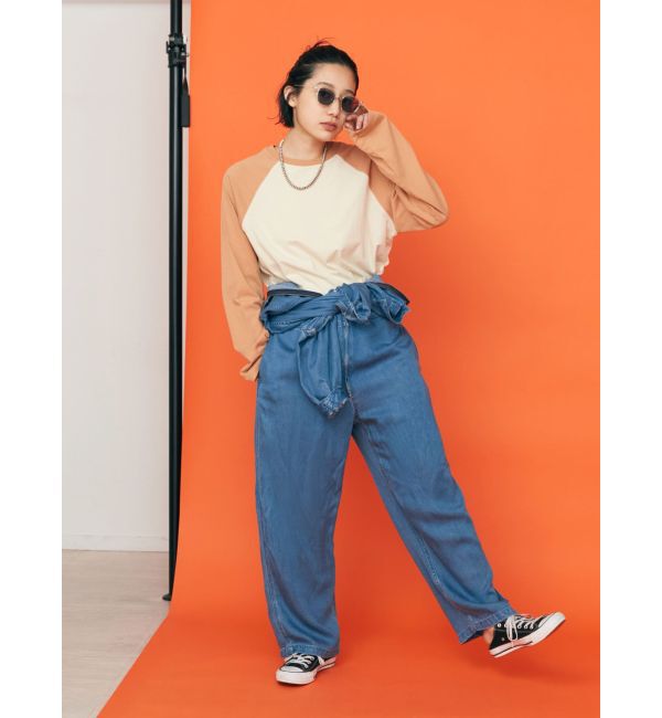 Ungrid「テンセル混デニムオールインワン」|オールインワン|